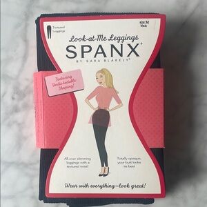Spanx Black Textured Leggings